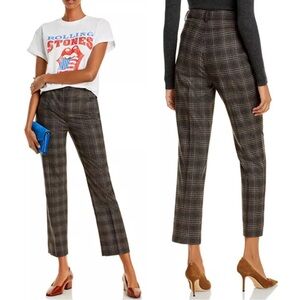 Theory Plaid Straight Leg Pants